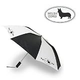 Compact Travel Umbrella featuring the Welsh Corgi Cardigan (1.5 X 1.5 X 14 inches)