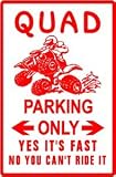 QUAD PARKING 4-wheeler atv motor sport sign