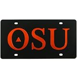 Oklahoma State Cowboys Black Mirror License Plate