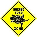 HORNED TOAD CROSSING endangered lizard sign