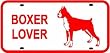 BOXER LOVER LICENSE PLATE sign * dog animal