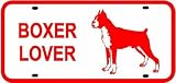 BOXER LOVER LICENSE PLATE sign * dog animal