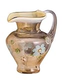 Fenton Art Glass - 7'' Daisy Blue on Silken Sand Pitcher