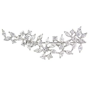 Diamond 18k White Gold Brooch Pin by