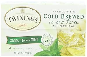 Twinings Green & Mint Cold Brewed Tea, 20-Count Packages (Pack of 6)