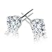 14K White Gold 9/10 ctw Round Diamond 4-Prong Stud Earrings (I-J,I2-I3)
