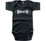Rebel Ink Baby Infants' Rockstar Short Sleeve Snapsuit Onesies