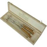 Laguiole Boxed Olive Wood Handled Carving Set