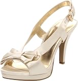 Nine West Women's Darlin Slingback Sandal,Ivory Satin,5 M US