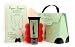 Let Miss Oops rescue you from the mishaps of maternity life with a perfectly packaged set of beauty-saving, problem-solving products. The set comes in a green tote with a grosgrain ribbon handle - a presentation sure to impress! Great baby shower gift! First in the set is a cute petal-perfect Rescue Me sponge! This dry sponge removes deodorant, make-up powder, baby powder and more from your clothes. We've all been there - just about ready to walk out the door when we notice those white marks on our side from the deodorant. Now you don't have to douse your top with water and leave wet. Simply whip out your dry sponge, rub it on your pesky mark and watch it disappear. Gentle on your clothing and are re-usuable. Next, in the set is a 1 oz tube of Pedicure in a Bottle to give those rough and tough tootsies some love. Not to be confused for a genie in a bottle (although it does work miracles) this foot treatment is fantastic. Unlike most foot creams that only moisturize, Pedicure in a Bottle exfoliates, smoothes and hydrates your skin to give you smooth and soft skin. Smooth a dollop of this cream onto your pedi's and let the shea butter, salicylic acid (to slough away that dead skin), peppermint, menthol and lavender do it's magic. The result? Silky soft feet with a non-greasy feel. According to Miss Oops, you should use daily until you can no longer sand furniture with your feet. To finish out the set, there are Stoppers belly button concealers. Hides that bulging bump without irritation or anything showing through your clothing. 5 disposable Popper Stoppers which are latex-free and medically approved. Simply place over your bellybutton and slip into your fabulous fashions for a smooth and radiant maternity look. And don't worry, there's a non-adhesive strip in the middle to protect from irritation on your bellybutton. Plus, unlike bandages, they won't protrude through your fashions to defeat the purpose. Go ahead - stop the pop!