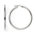 14k White Gold Hoop Earrings