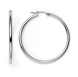 14k White Gold Hoop Earrings
