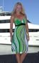 Green Swirl Jeweled Party Dress