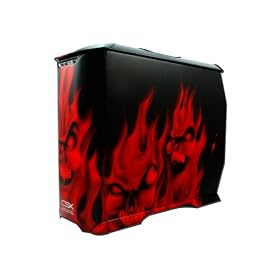 CSX CX-830RDFM-01-GP Red Flaming Skulls Stacker Full Tower Case - Limited Edition