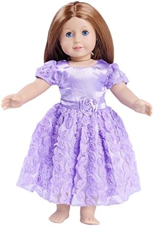 Toy Doll Clothes - Purple Floral Dress