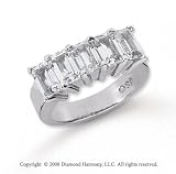 Platinum 5 Stone 5Ct Diamond Anniversary Band thumbnail