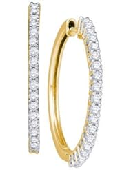 1.01CTW DIAMOND FASHION HOOPS