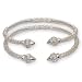 Ridged Arrow .925 Sterling Silver West Indian Bangles (Pair 67g)