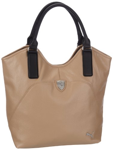 PUMA Damen Handtasche Ferrari LS Shopper, pale khaki, 35 x 36 x 17 cm, 70053 05 Preisvergleich