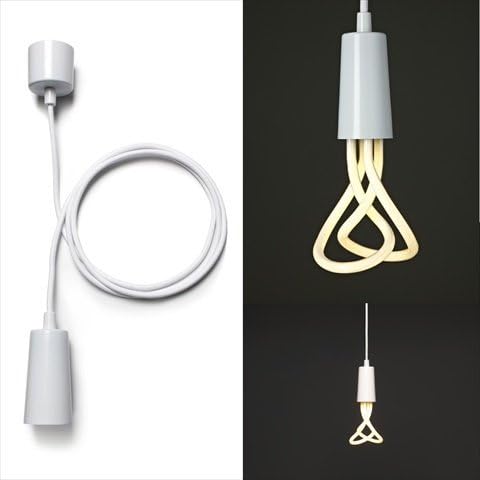 Infinita Plumen E26 Metal Drop Cap Set - White