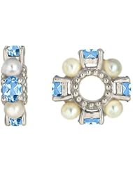 Storywheel® Swiss Blue Topaz And Pearl Bead / Charm