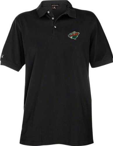 Minnesota Wild Exceed Desert Dry Black Polo Shirt