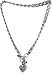 Juicy Couture Silver Pave Heart Starter Necklace