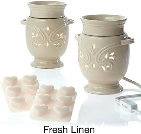Joy Mangano Forever Fragrant 14-piece Odor-Eliminating Warmer and Melts Set Fresh Linen