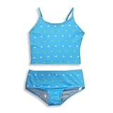 Anita G : Girlfriends by Anita G - Girls Polka Dot Tankini Bathing Suit, Light Blue