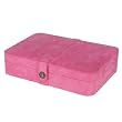 Mele & Co. 54523 Maria Plush Fabric Jewelry Box and Ring Case with Twenty-Four Sections in Rose Blush