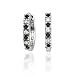 10K White Gold 1/4 ct. Alternating Black and White Diamond Huggie Earrings