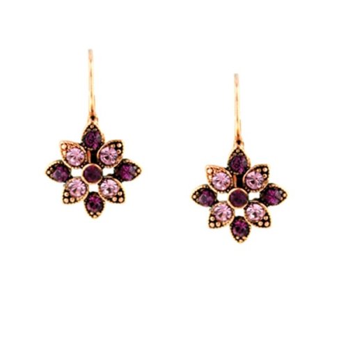 Violette Star Flower Earrings