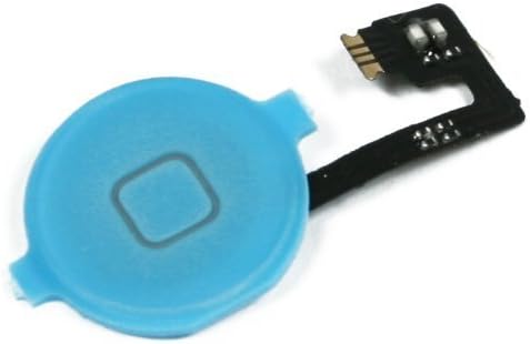 Pacific Supply iPhone 4 4G (Light Blue) Home Button + Flex Cable