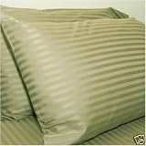 1200 Thread Count 4pc King Size Bed Sheet Set 100% Egyptian Cotton, Sateen Stripe, Deep... by Signature Bedding