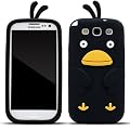 Zooky� negro silicona pollo FUNDA / CARCASA / COVER para Samsung Galaxy S3 III