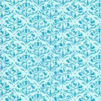 Dollhouse Wallpaper Turquoise Tulip Arabesque