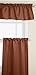 Lorraine Home Fashions Facets Room Darkening Blackout Tier Curtain Pair, 55 by 36-Inch, Chocolate