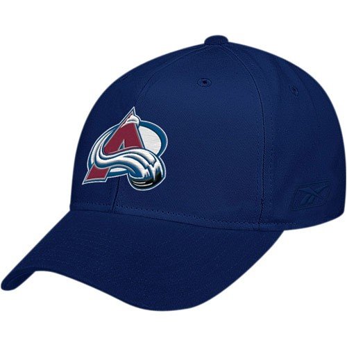 Buy Reebok Colorado Avalanche Navy Blue Basic Logo Adjustable Hat by Reebok