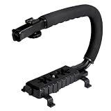 CowboyStudio Professional DSLR Camera/Camcorder Padded C Stabilizing Handle Bracket with Hot Shoe, WSA641 Mount