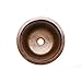 Premier Copper Products BR16DB2 16-Inch Universal Round Hammered Copper Bar Sink with 2-Inch Drain Size, Oil Rubbed Bronze