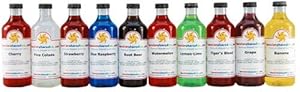 Hawaiian Shaved Ice - Snow Cone Syrups - 10 Flavor Pack