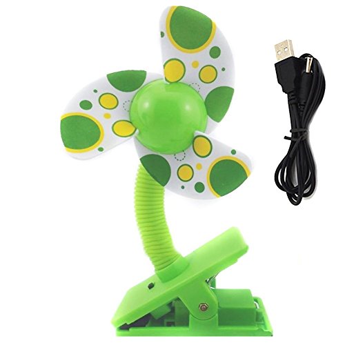 Sealike USB Clip-on Baby Mini Stroller Fan for Strollers Baby Cots Playpens with Stylus