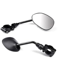 Automotive Parts and Accessories: 2x Retro Style 7/8" Handlebar 8mm Rearview Side Mirror for Motorcycle Street Bike Suzuki GSF 650 Bandit Kawasaki Ninja 650R Z750 Black - Rear View Side Mirrors