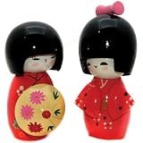 Japanese Kokeshi Dolls (Pair)