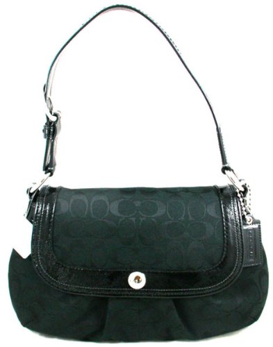 Coach Soho Pleated Signature Large Flap Hobo Handbag