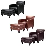 Morgan Leather Chair and Ottoman Collection
