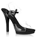 41PR8WSmwqL. SL75  5 Inch Cute Bridal Shoe High Heel Mini Platform Shoe With Clear Straps Clear / Black