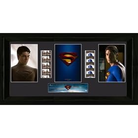 Superman Returns Framed Trio Film Cell Presentation