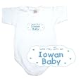 BABY BODYSUIT WHITE " LIGHT BLUE CLOUD LOVE ME , I'M IOWAN " IOWA