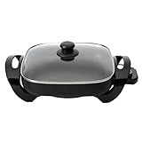 Maxi-Matic EG-1220G Elite Cuisine 12 inch Non-Stick Electric Skillet with Glass Lid, Black